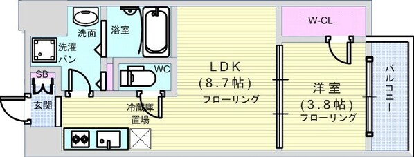 エル・セレーノ天満橋の物件間取画像